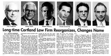 Newspaper Clipping of Law Firm Reorganization